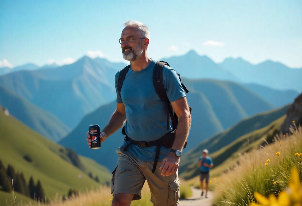 Health-conscious consumer enjoying a refreshing Pepsi Black.