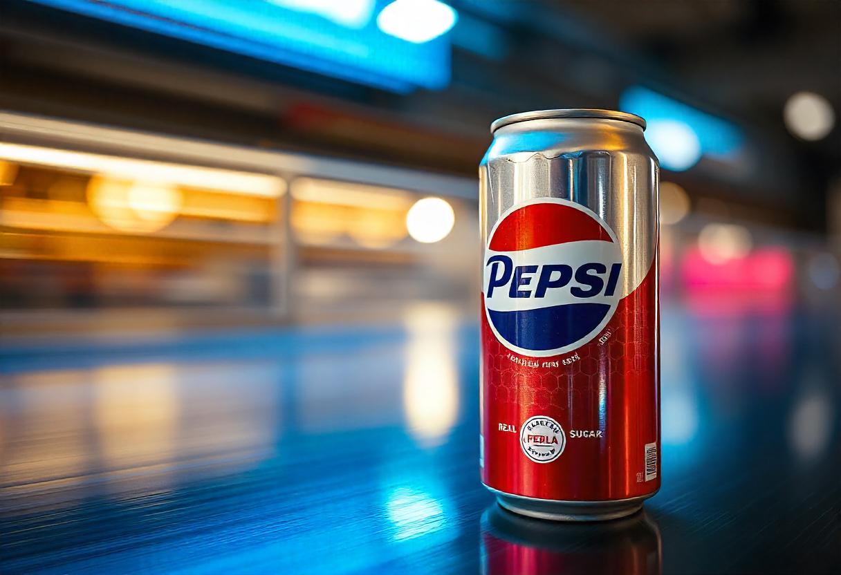 Pepsi Real Sugar Can in Retro Packaging