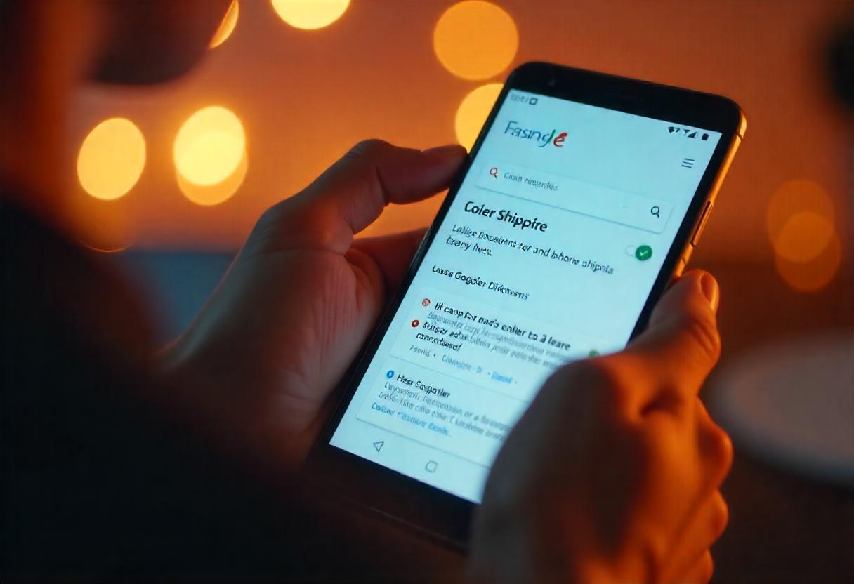 A person using a smartphone to interact with voice assistants and featured snippets, showcasing AEO's application.