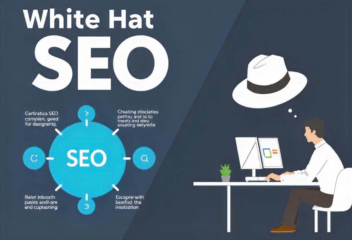 White Hat SEO Agency working on ethical SEO techniques for sustainable growth.