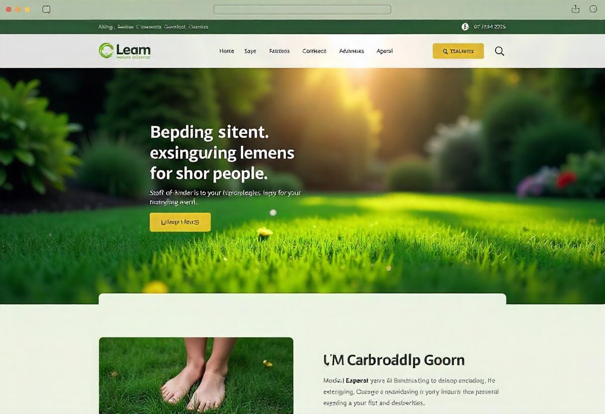 Modern responsive landscaping website design example.